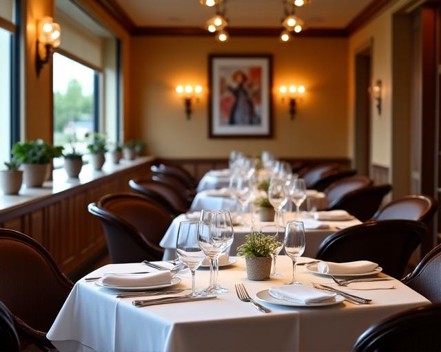 Elegantes Ambiente des Restaurants Seidenhof mit gedeckten Tischen